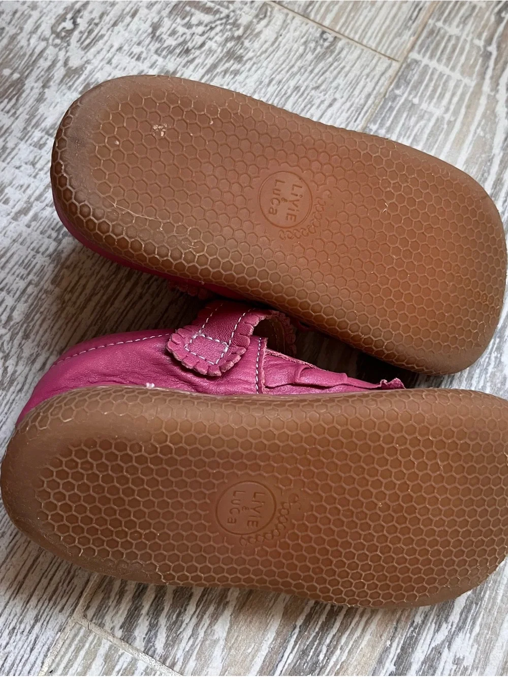 Livie & Luca Size 8 Girls Toddler Mary Jane Shoes in Pink Velcro
